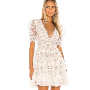 Bronx and Banco Megan Mini Dress in Blanc white